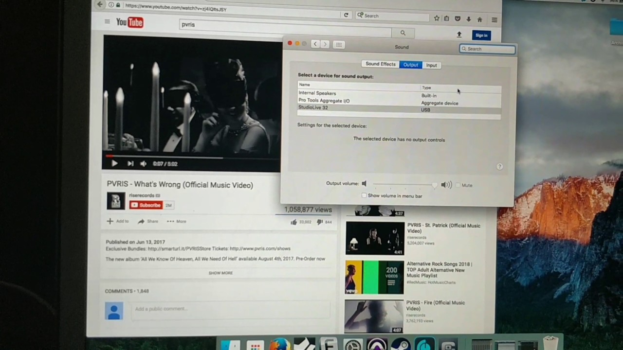 How to play music through Studiolive Series III mixer - (YouTube, iTunes, etc.) Mac
