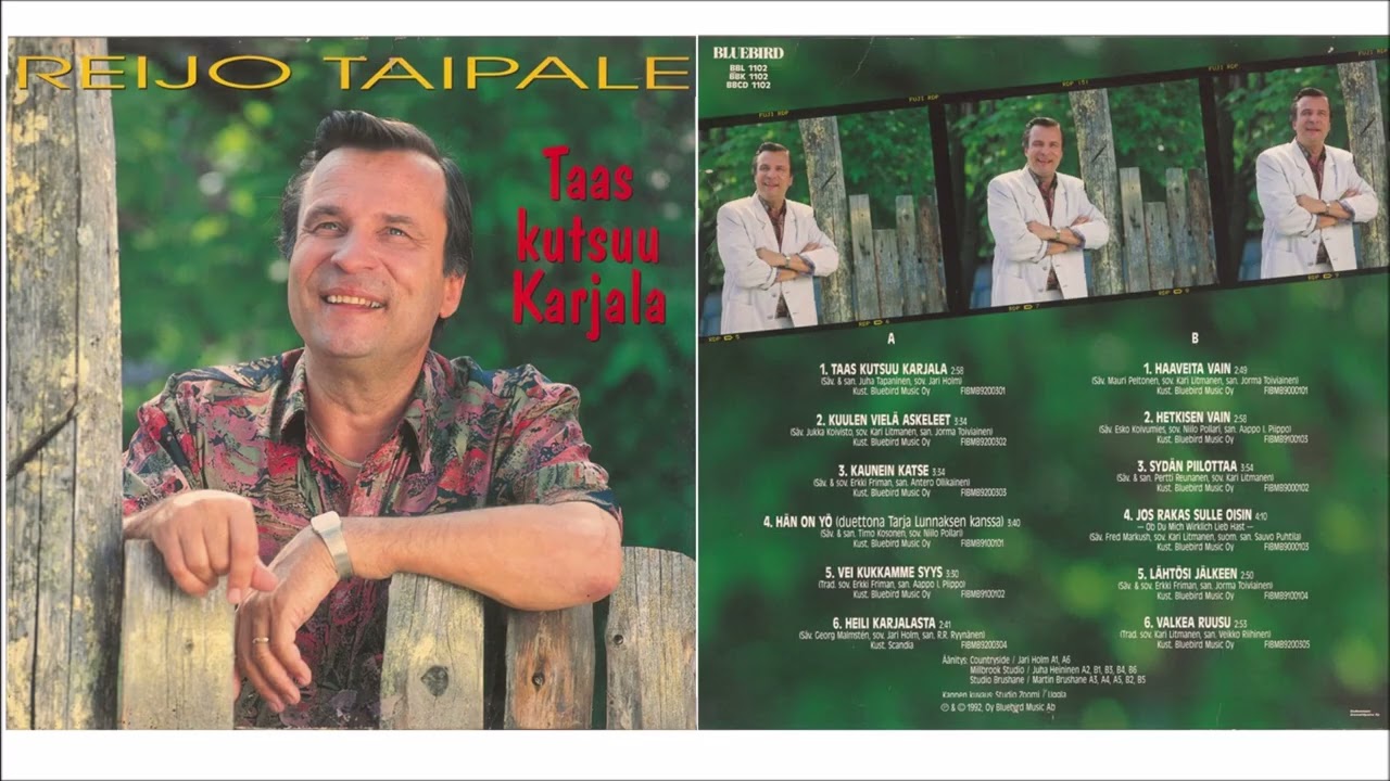 Reijo Taipale - Taas Kutsuu Karjala LP, 1992 / vinyl, HQ / A-puoli