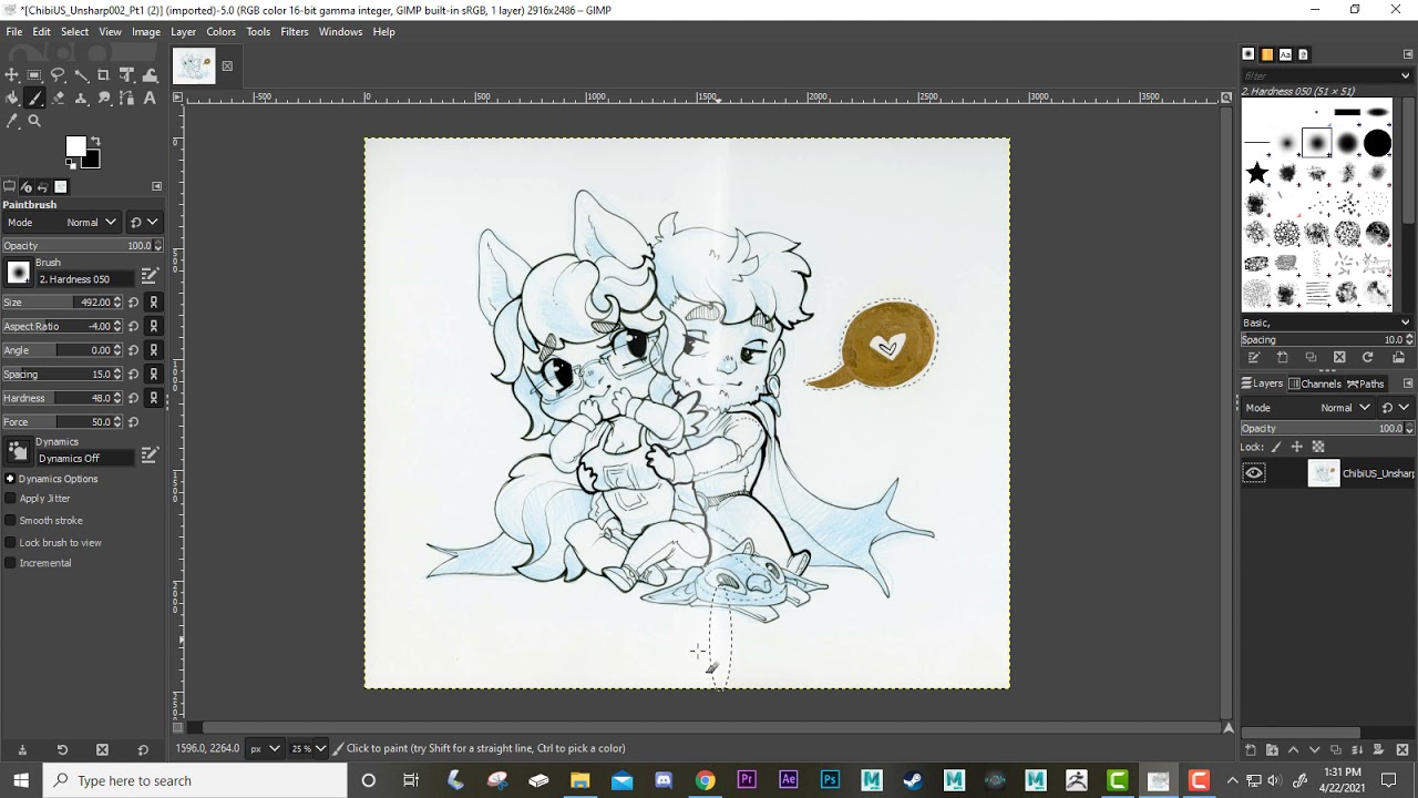 Combine scan photos together in Gimp tutorial