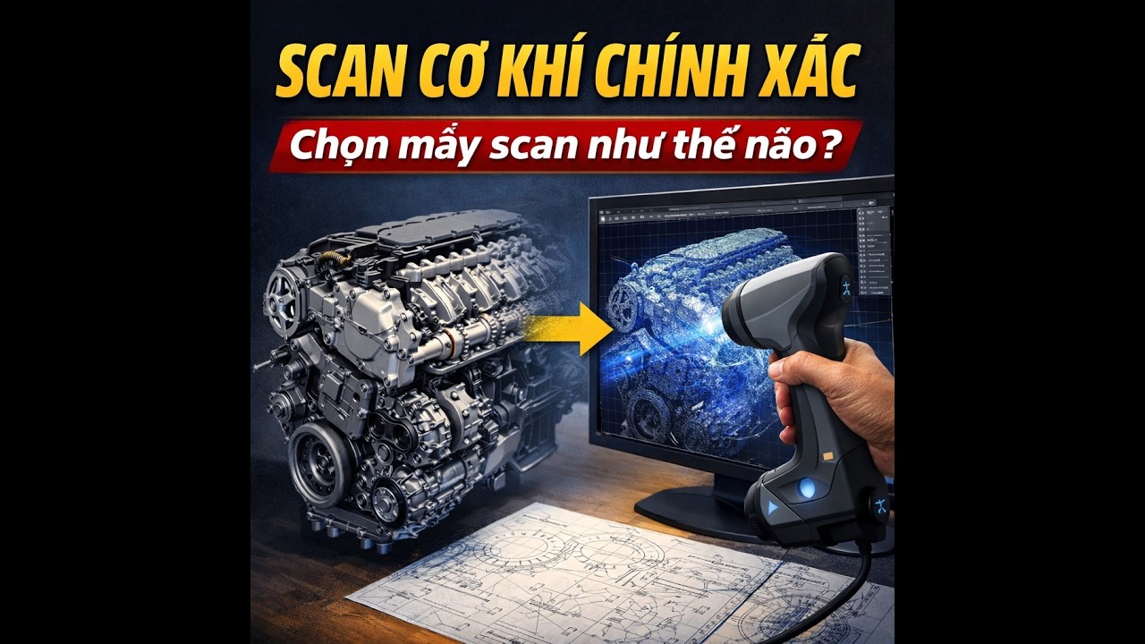 Muốn Scan 3D cơ khí chính xác? Nên chọn máy Scan ntn nào? #thietkenguoc