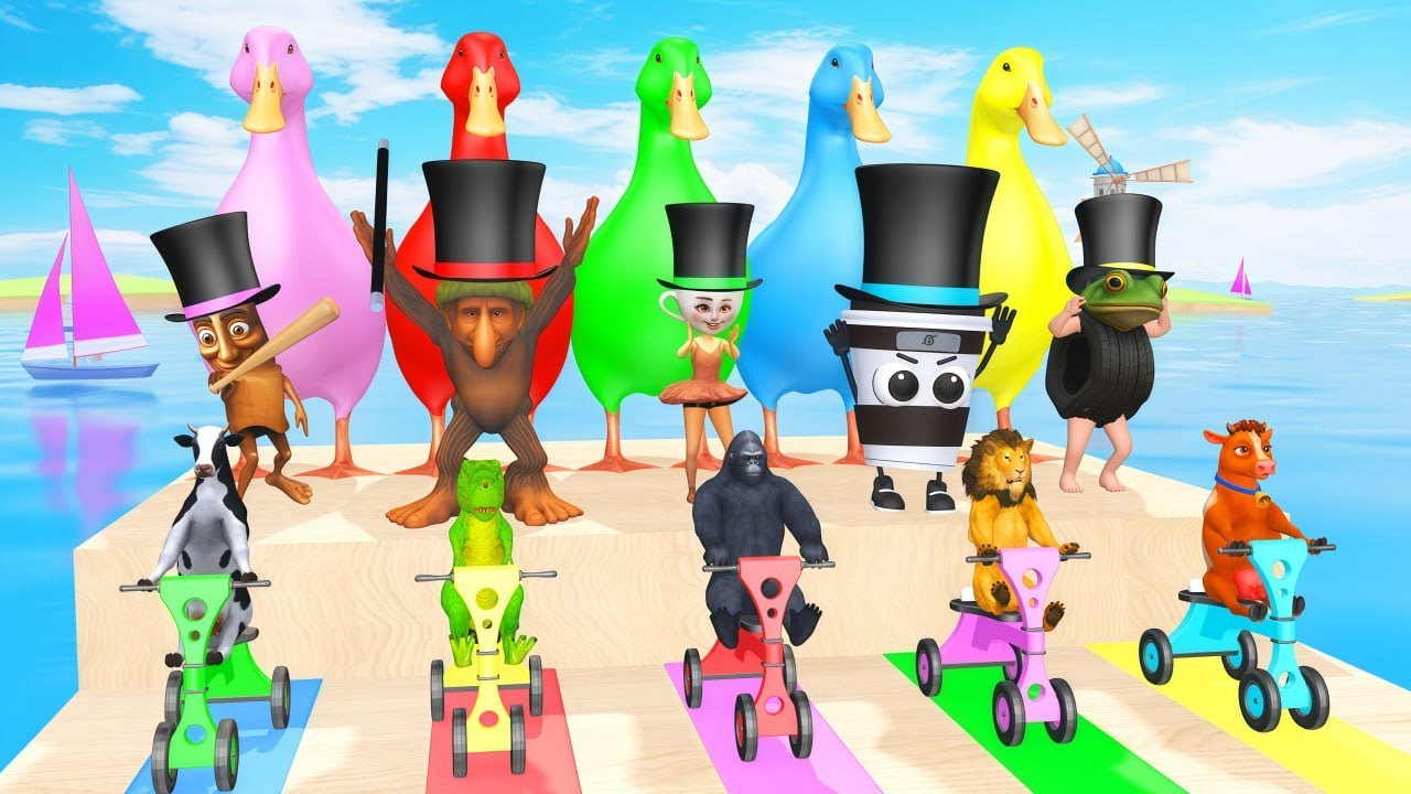 Long slide game with Brain Rot and Animals - Funny Animals - 3D Games