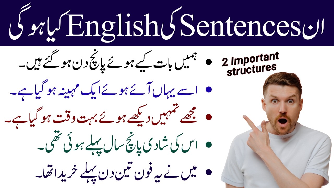 It Has Been vs Ago | Spoken English Grammar in Urdu | Time Duration Sentences | Important structures