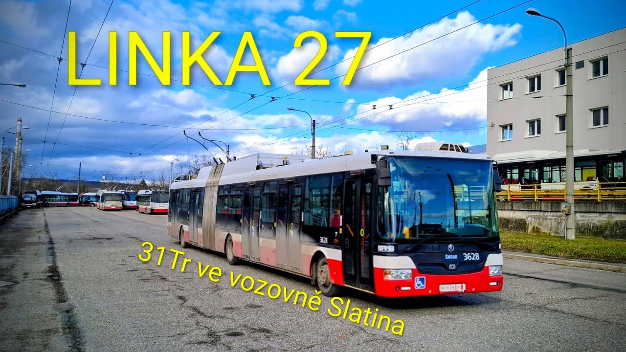 Z vozovny Slatina až na osadu - linka 27, příprava vozu, režijní jízda