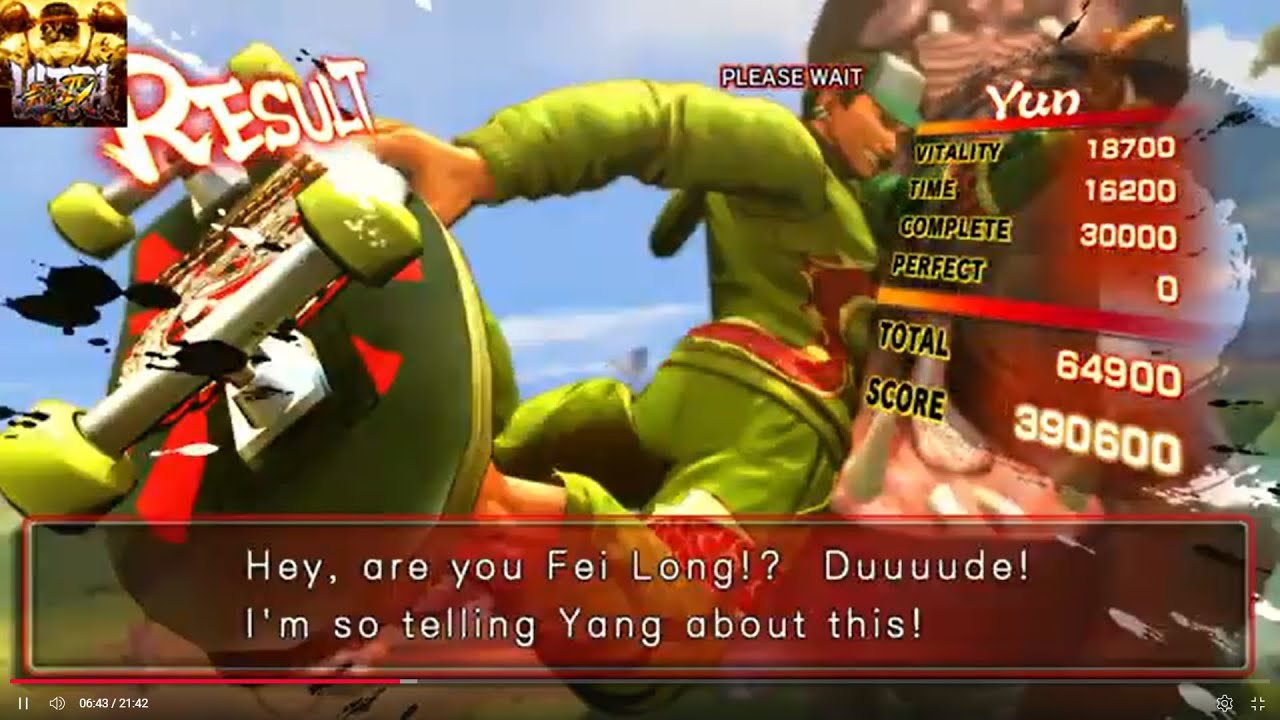 ULTRA STREET FIGHTER IV Yun Arcade Mode IV