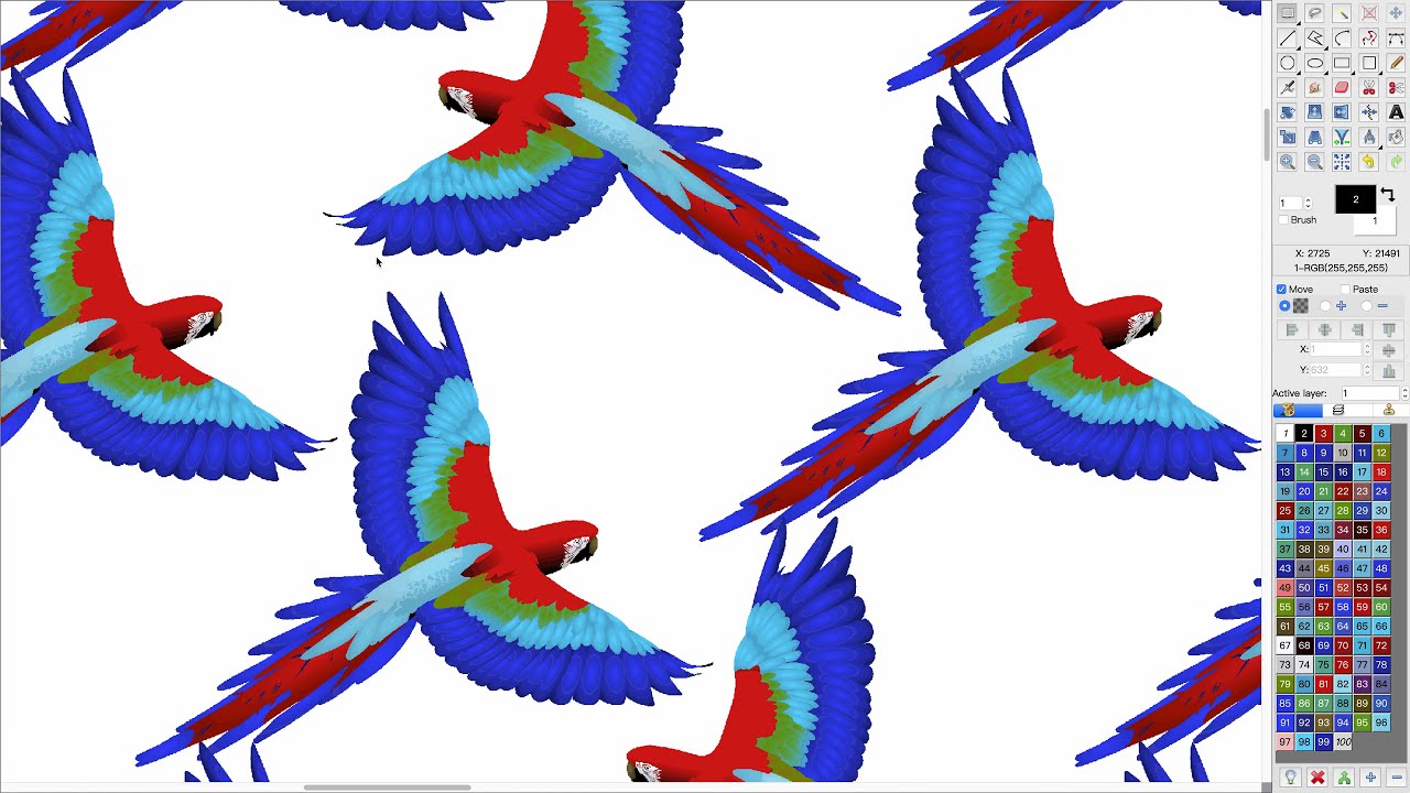 ArahPaint6 - Create an image in repeat with overlapping motifs