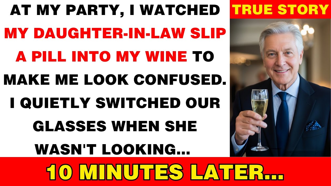 My Daughter-in-Law Slipped Something in My Drink at My Retirement — But I Saw Her Do It