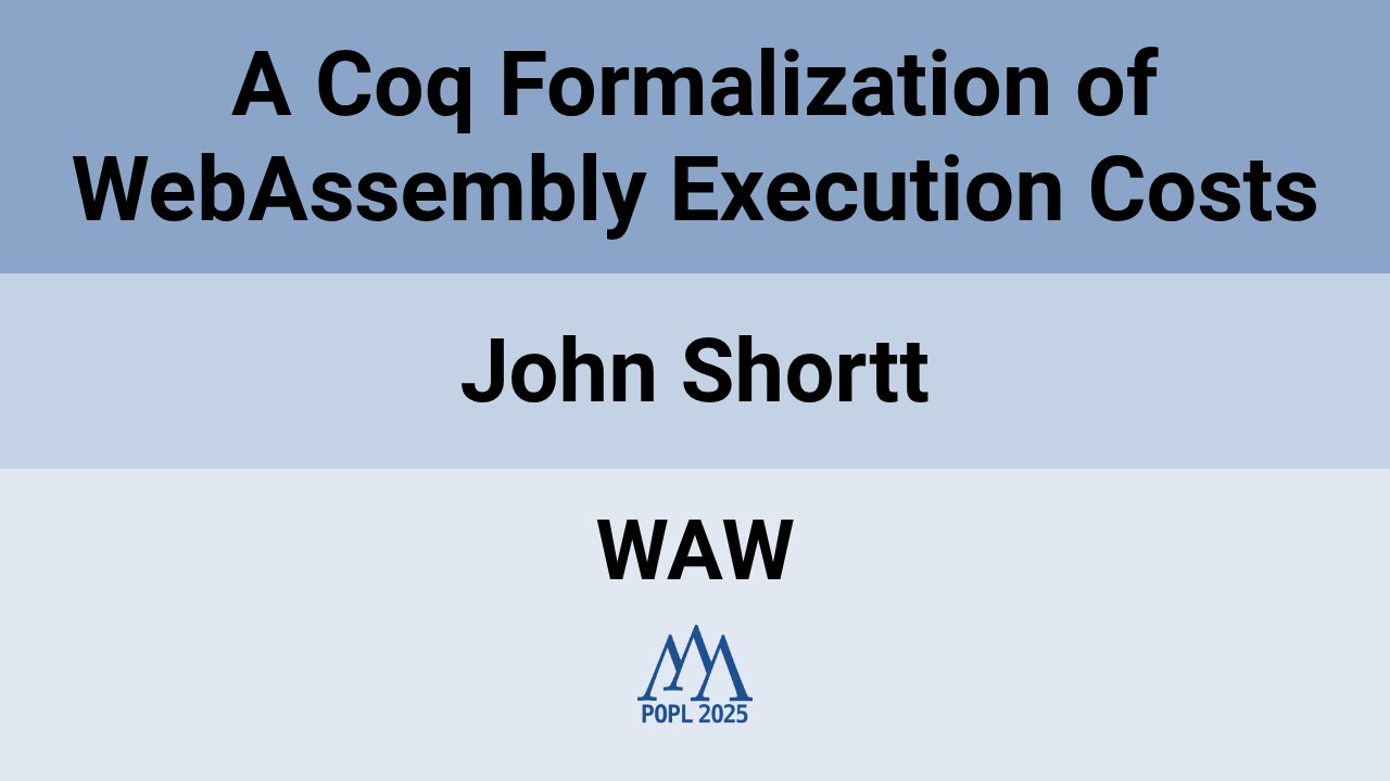 [WAW'25] A Coq Formalization of WebAssembly Execution Costs
