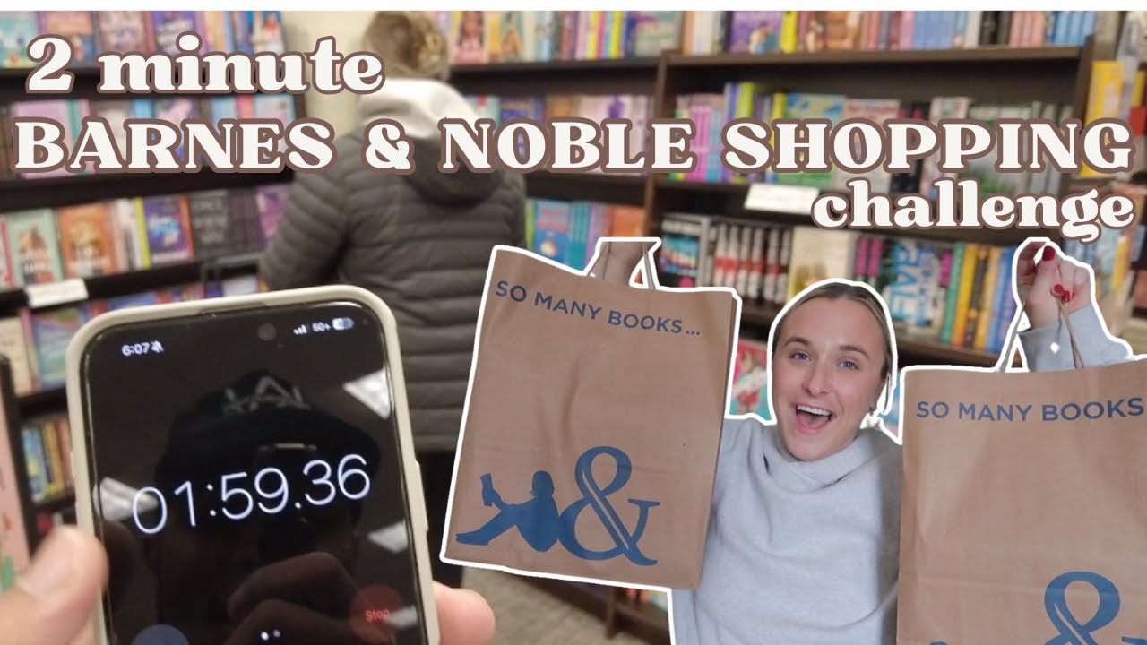 2 minute Barnes & Noble shopping challenge & MASSIVE BOOK HAUL📚🤩