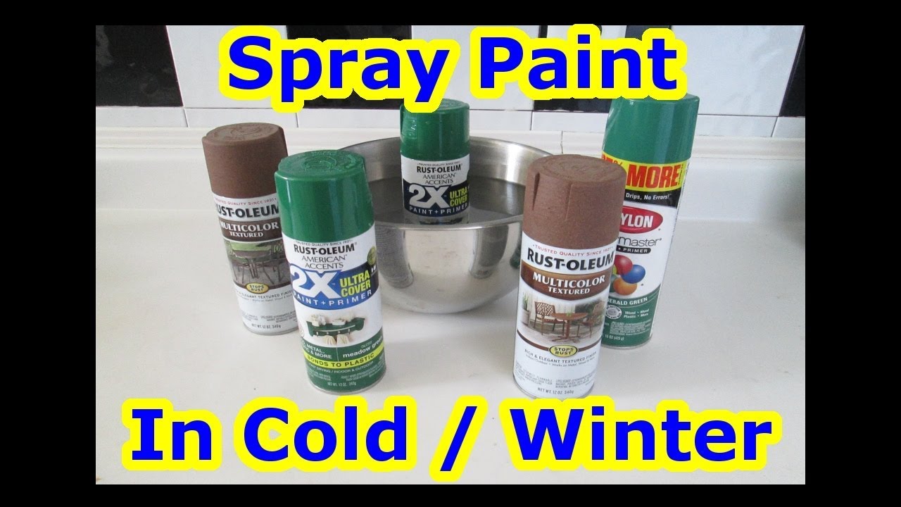 EASY TRICK - How to Spray Paint in Winter Cold Snow Weather - Simple Fast Spraying Paint