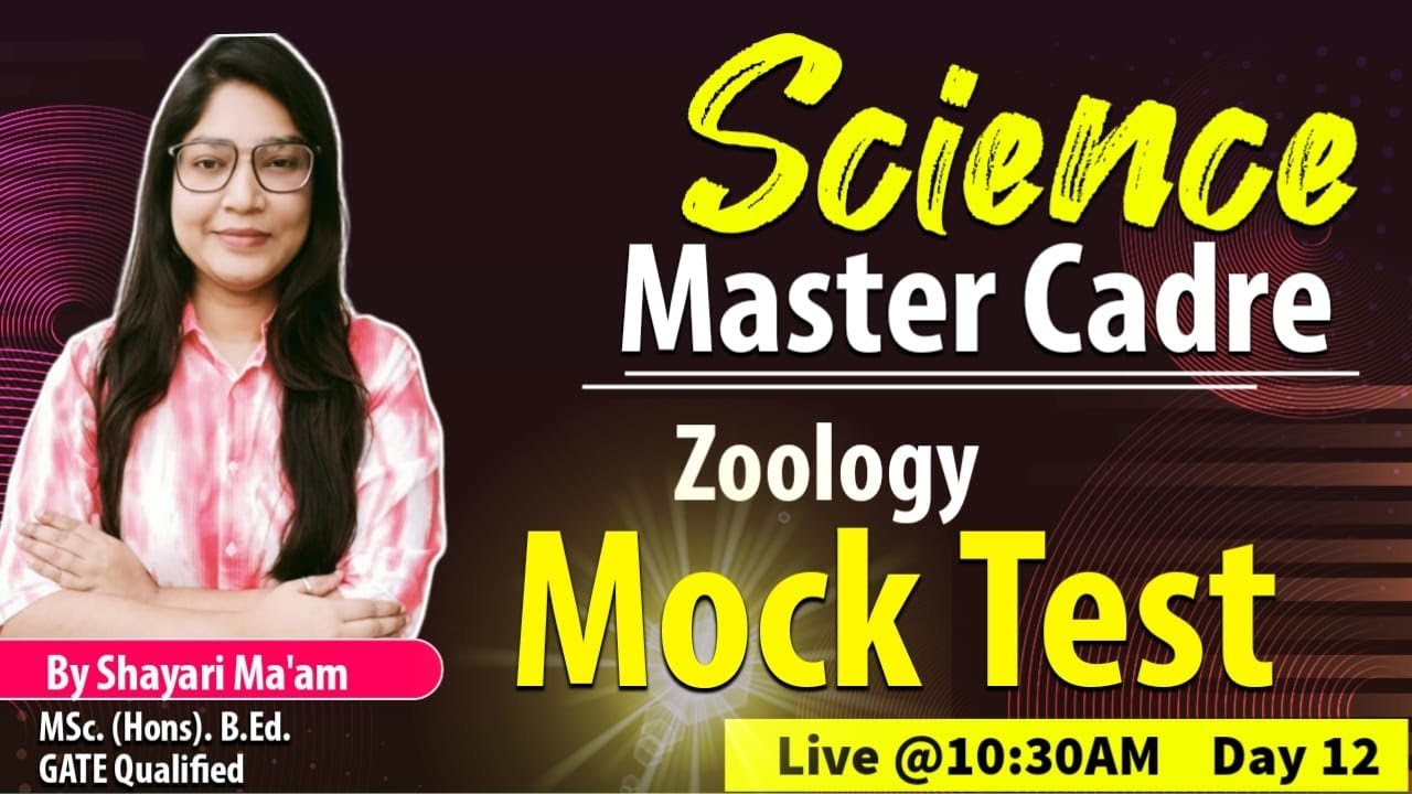 Science Master Cadre | Zoology Mock Test 12 | Skylite Academy