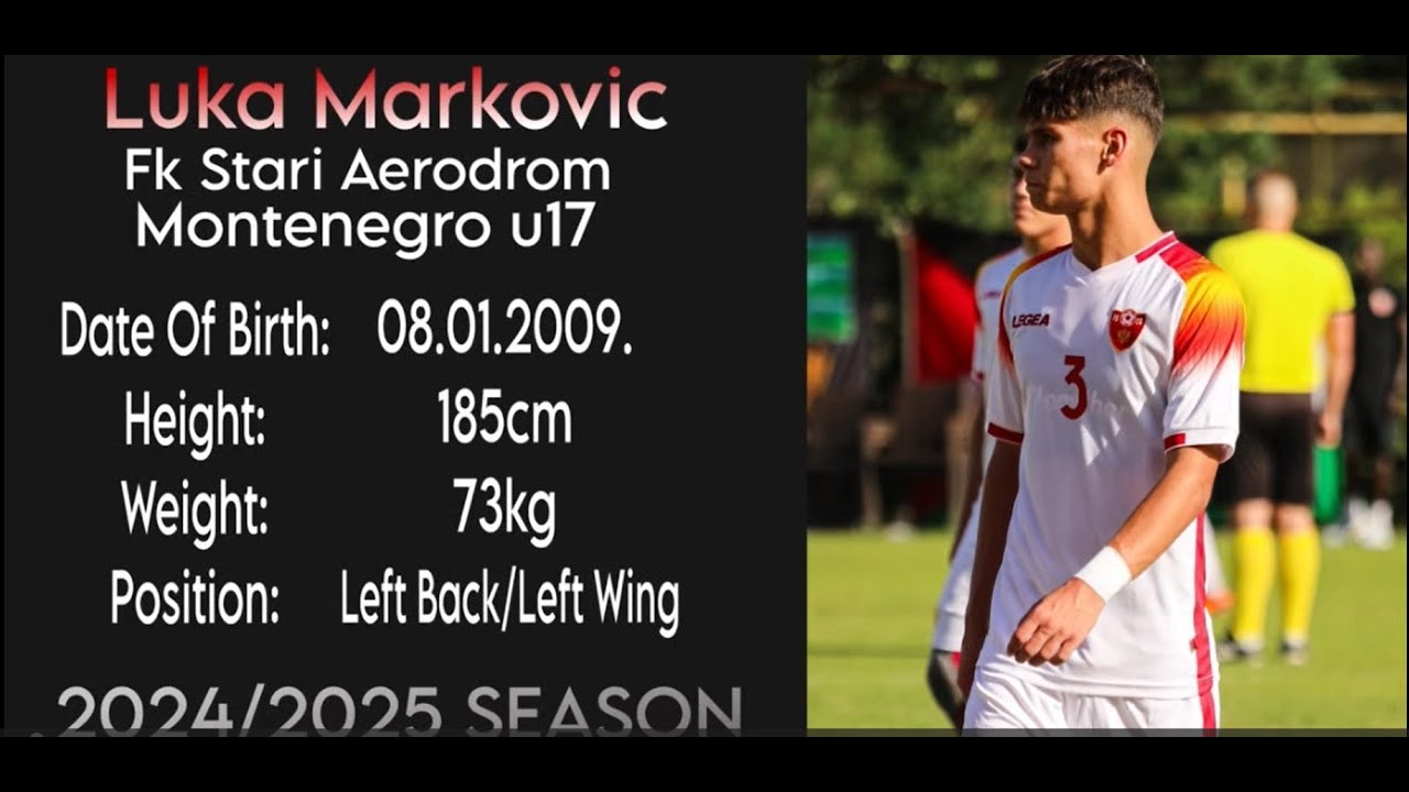 Football CV - Luka Marković U17 MNE