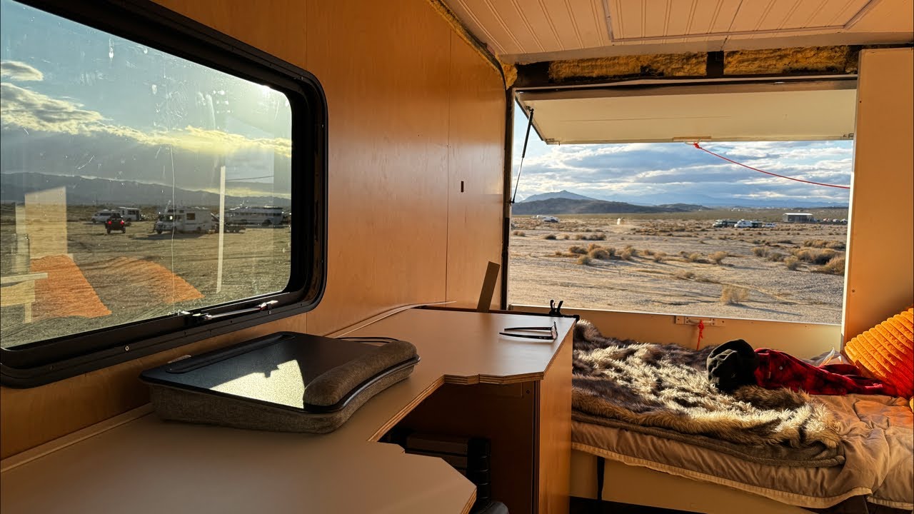 Made it to Joshua tree. Installing a LED mirror