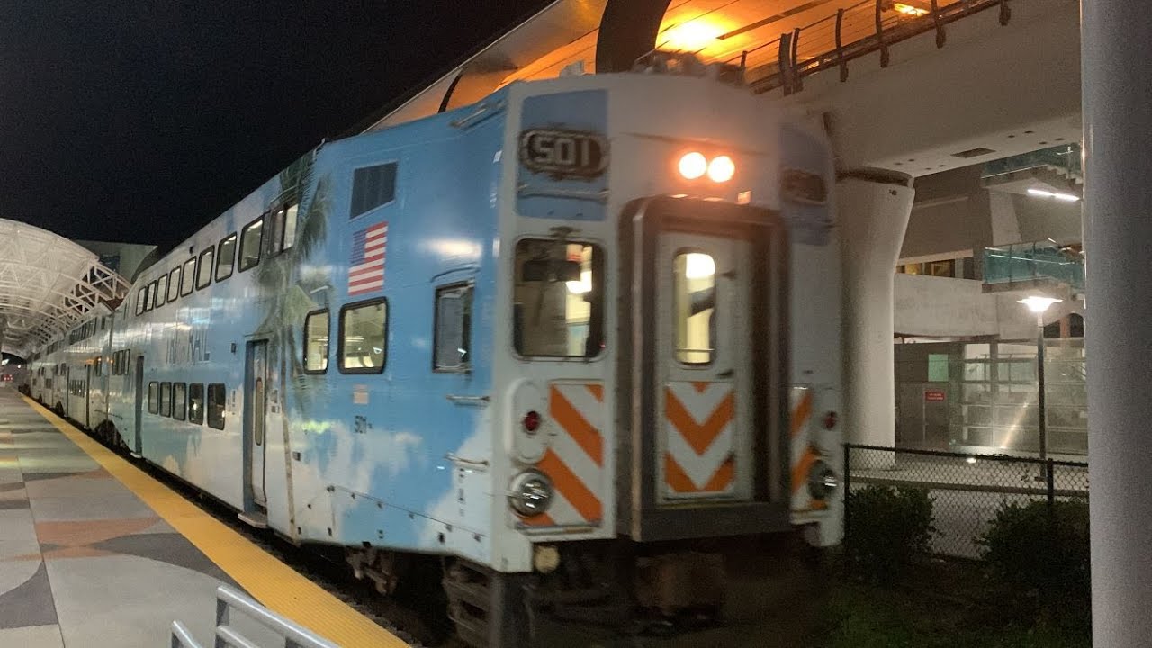 Return of Tri-Rail 501 with LOUD K5LA and more at Miami Airport Station!