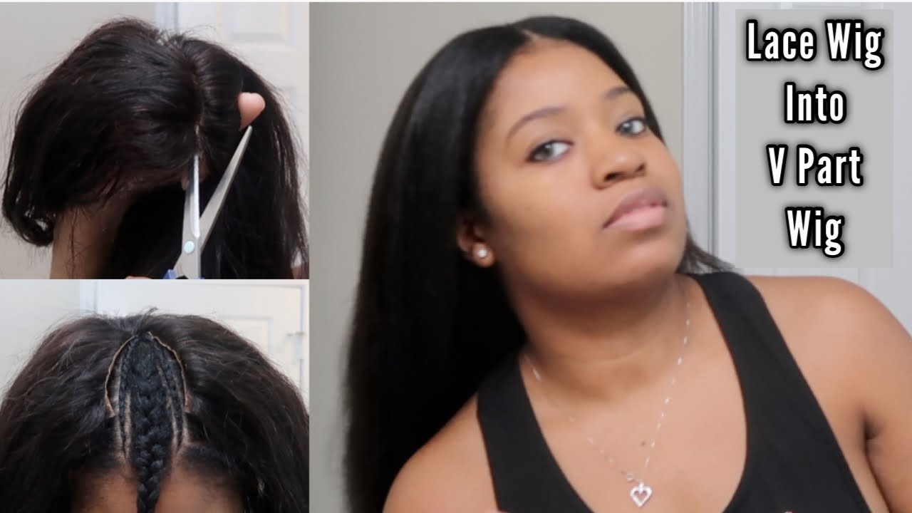 How I Turn My Old Lace Front Wig Into A V Part Wig || K. Nicole's Beauty