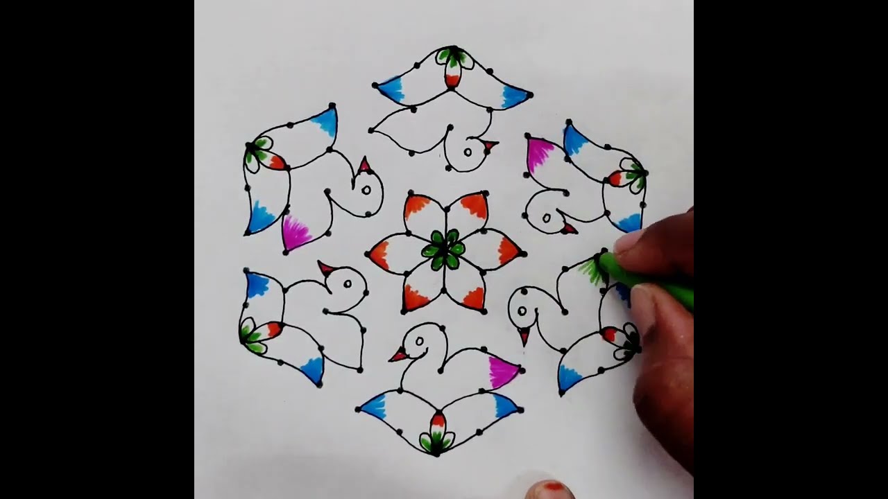 மார்கழி மாத சிறப்பு 🌺கோலங்கள் 🪔11*6 dots simple rangoli designs #rangoli #muggulu #11*6 dots kolam