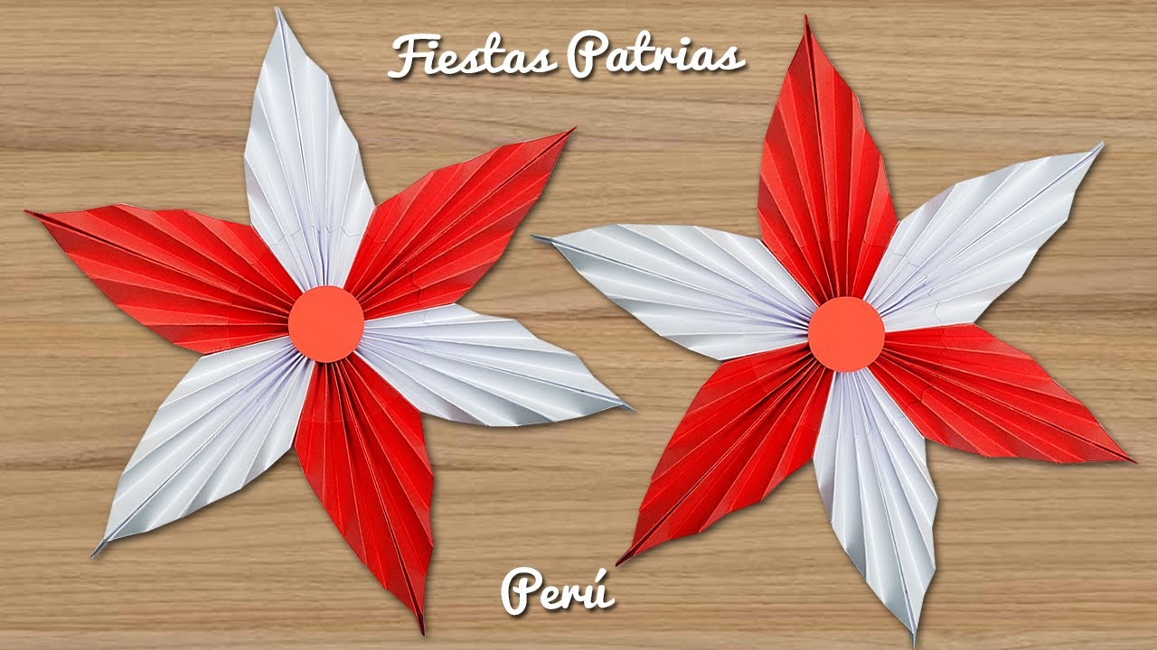 😍 Flores tricolor, decoraciones Fiestas Patrias de Perú | Manualidades para el 28 de Julio 😍
