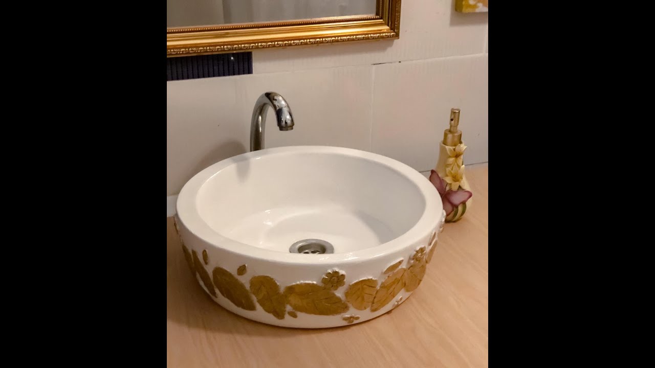 DIY designing and crafting concrete sink