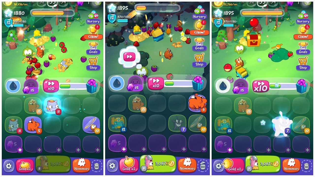 OM NOM MERGE FUNNY GAME #47  | KIDS GAME ON ANDROID/IOS