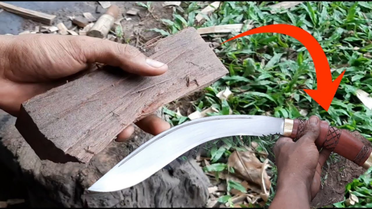 Membuat gagang pisau KUKRI