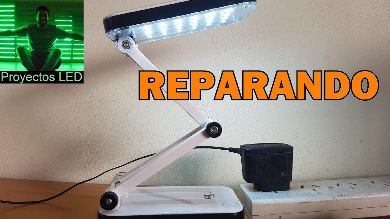 De lampara led recargable a lampara con fuente. Muy facil