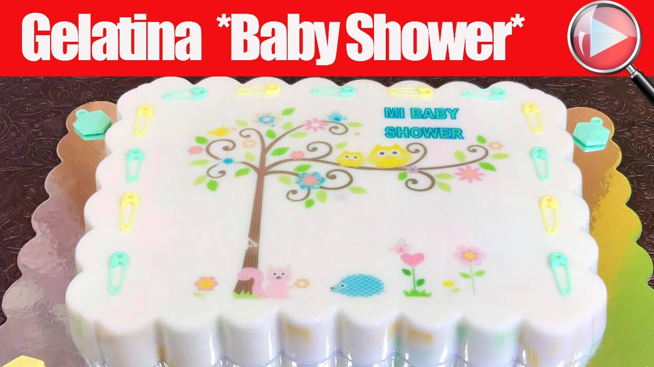 Cómo hacer GELATINA de Baby Shower con Transfer 🎀 Postre IDEAL para Celebrar