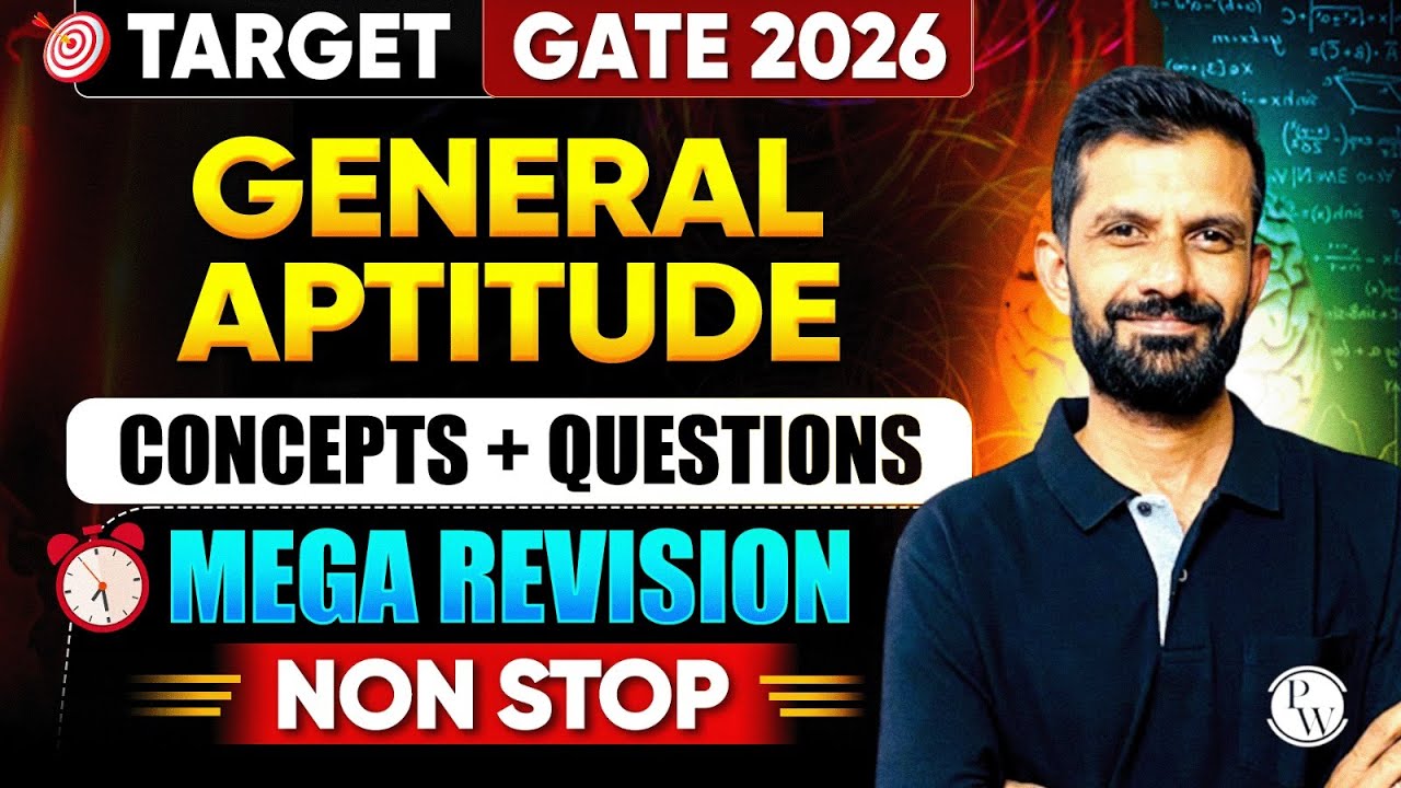 General Aptitude GATE 2026 | All Branches | Concepts + Questions | Mega Revision | Target GATE 2026