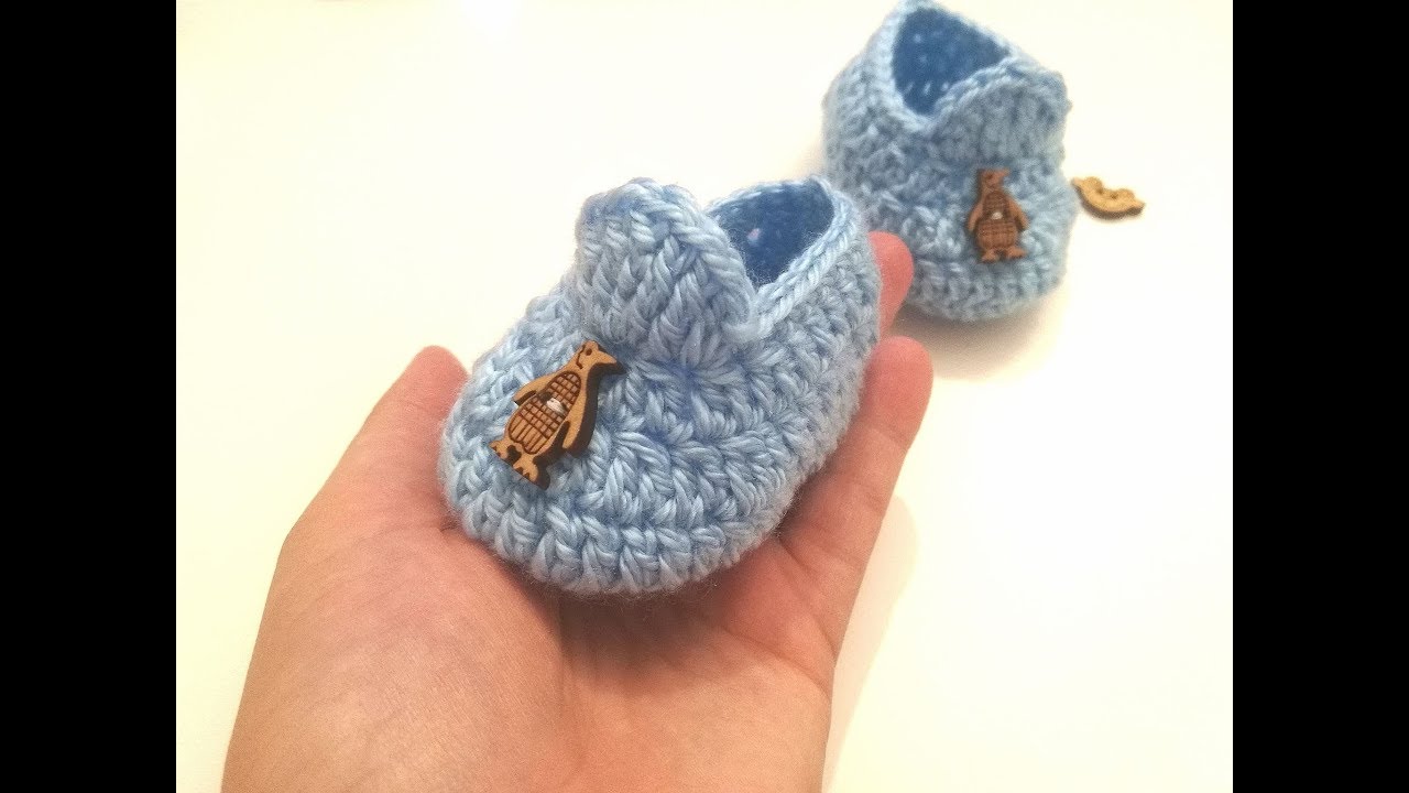 Buciki na szydełku dla niemowlaka 0-3 miesięcy- shoes for baby on the crochet 0-3 months