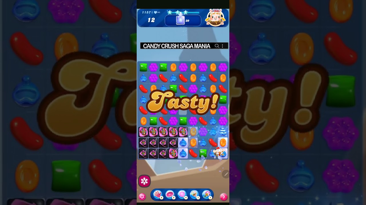 Candy Crush Saga Level 1157 NO BOOSTERS ✅🔄 Mastery on the First try™ Bomblicious™ 30 HEN