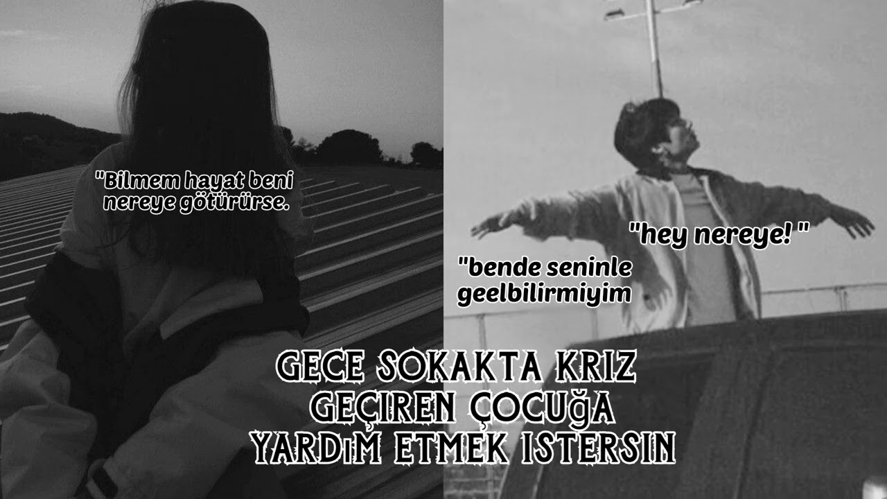 gece sokakta kriz geçiren çocuğa yardım etmek istersin jungkook ile hayal et TB
