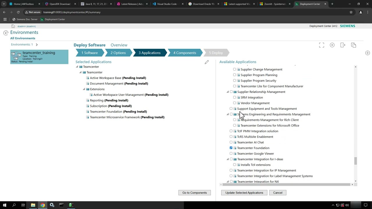 Teamcenter 2412: Create + Deploy a Teamcenter Environment using Deployment Center