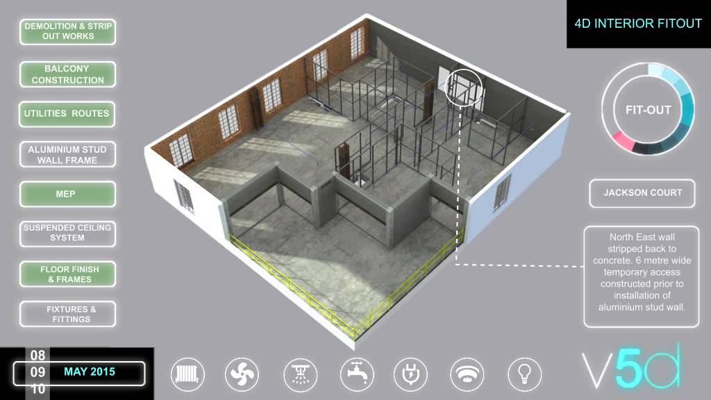 4d interior fit-out animation