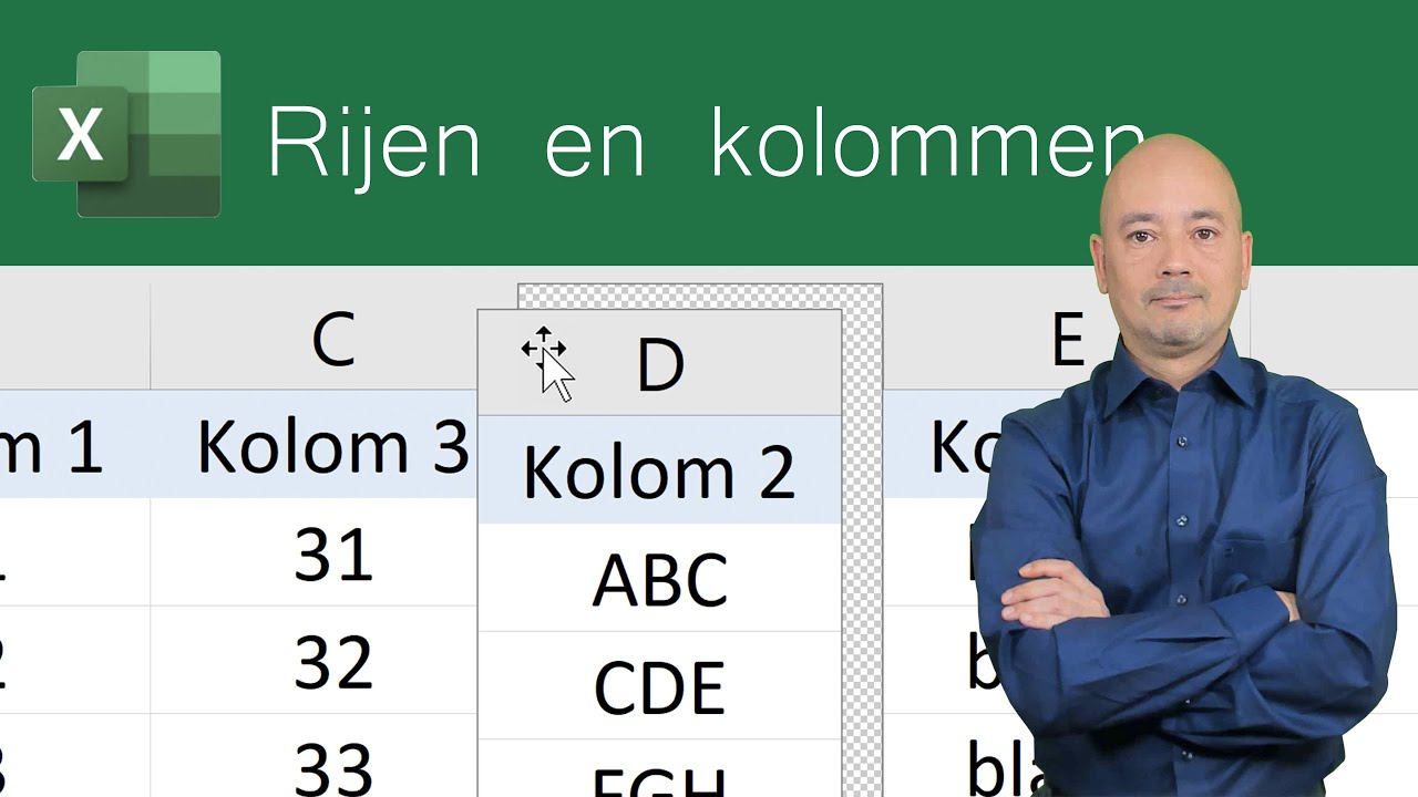 Rijen en kolommen toevoegen, verwijderen en verplaatsen
