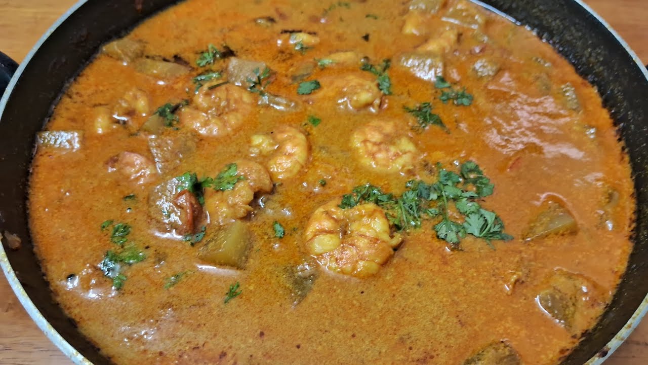 இறால் சுரைக்காய் குழம்பு Prawn & Bottle gourd Gravy #prawnmasala #bottlegourd #prawngravy