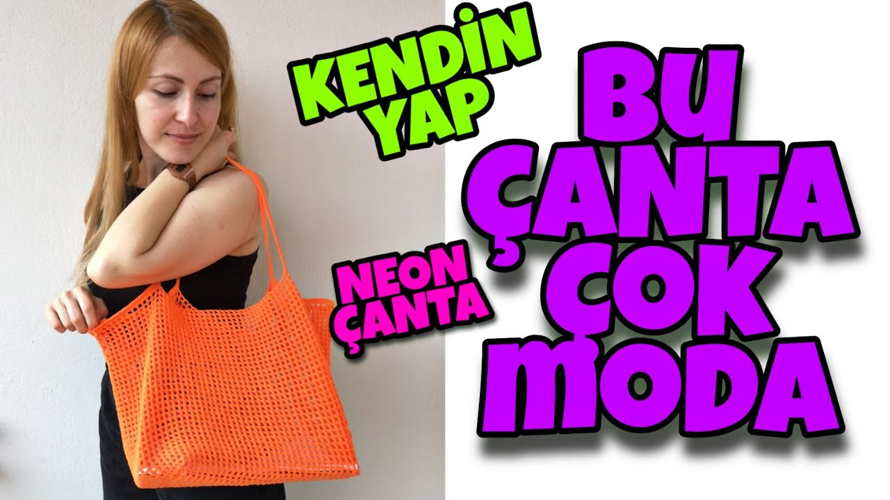 NEON FİLE ÇANTA YAPIMI | BU ÇANTAYI YAPMAK AŞIRI KOLAY | How To Make Crochet Bag