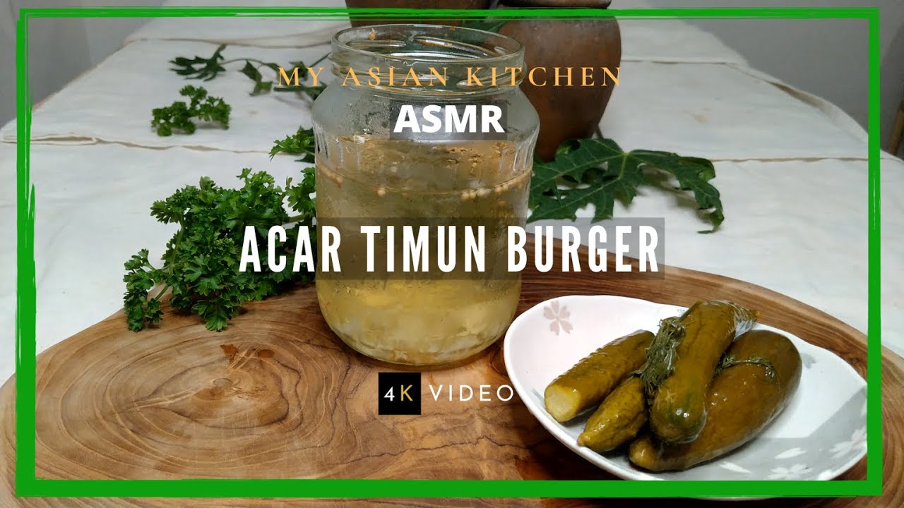 Cara Mudah Membuat Acar Untuk Burger di Rumah ASMR || How to make pickles for burgers