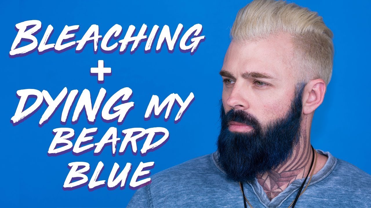 Bleaching My Beard and Dying it Navy Blue With Arctic Fox Hair Color | TheRyanMorgan