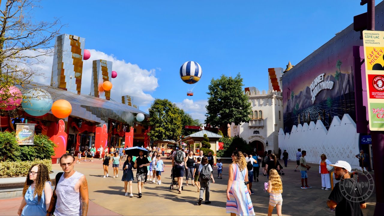 Disney Village at Disneyland Paris - 2022 Tour in 4K | Disneyland Paris Shopping & Dining Area 2022