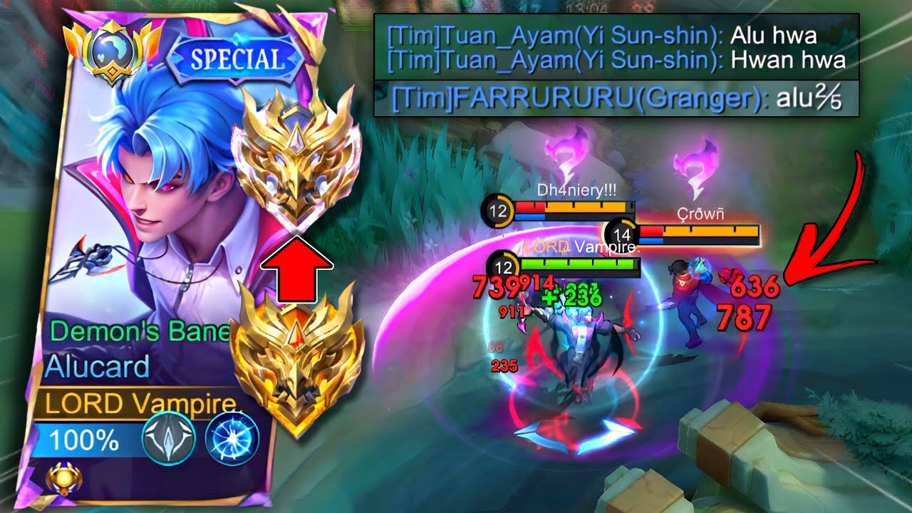 VAMPIRE DIKATAIN HEWAN SAMA TIM SENDIRI KARENA FEEDER DI EARLY! ALUCARD COMEBACK | MLBB
