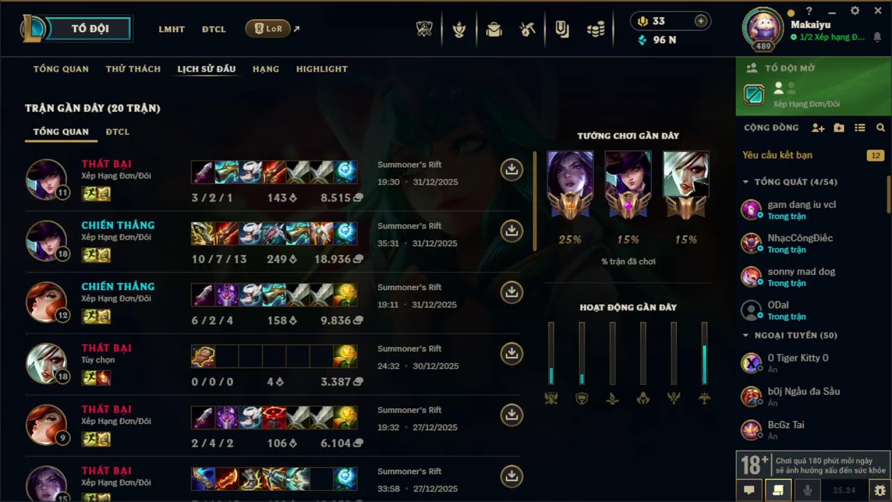 [LOL] Rớt nữa r v&agrave; ch&uacute;c mừng năm mới trc . (31/12)