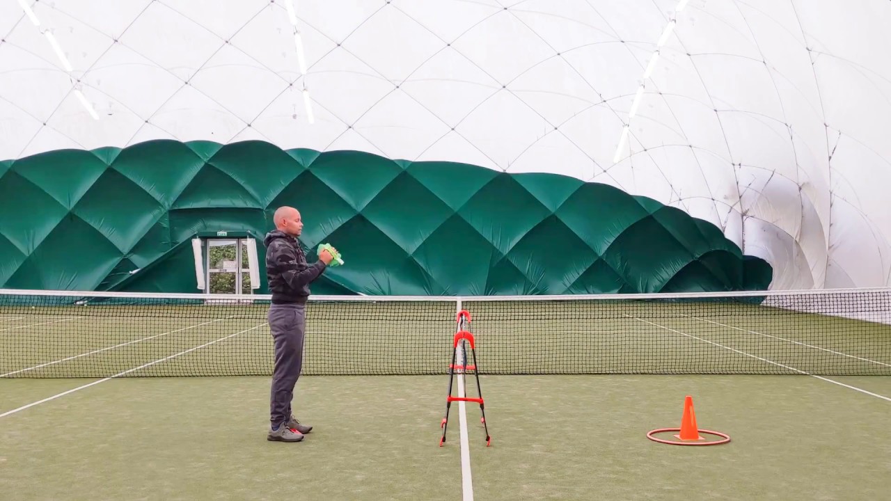 Mini Tennis Serve Technique - Improve Contact & Turning Arm with Velcro Catch Pad & Ball