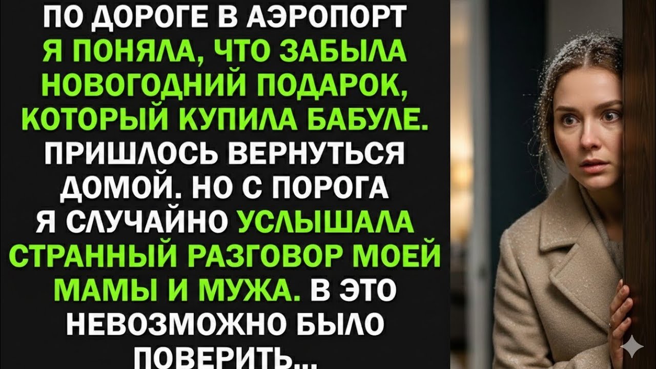 Вернулась из аэропорта за новогодним подарком, но подслушав разговор мамы и мужа