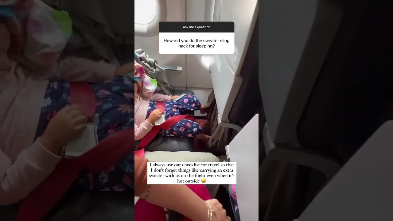 How I get my toddler to sleep on planes #momhack #flyingwithbaby #babysleep