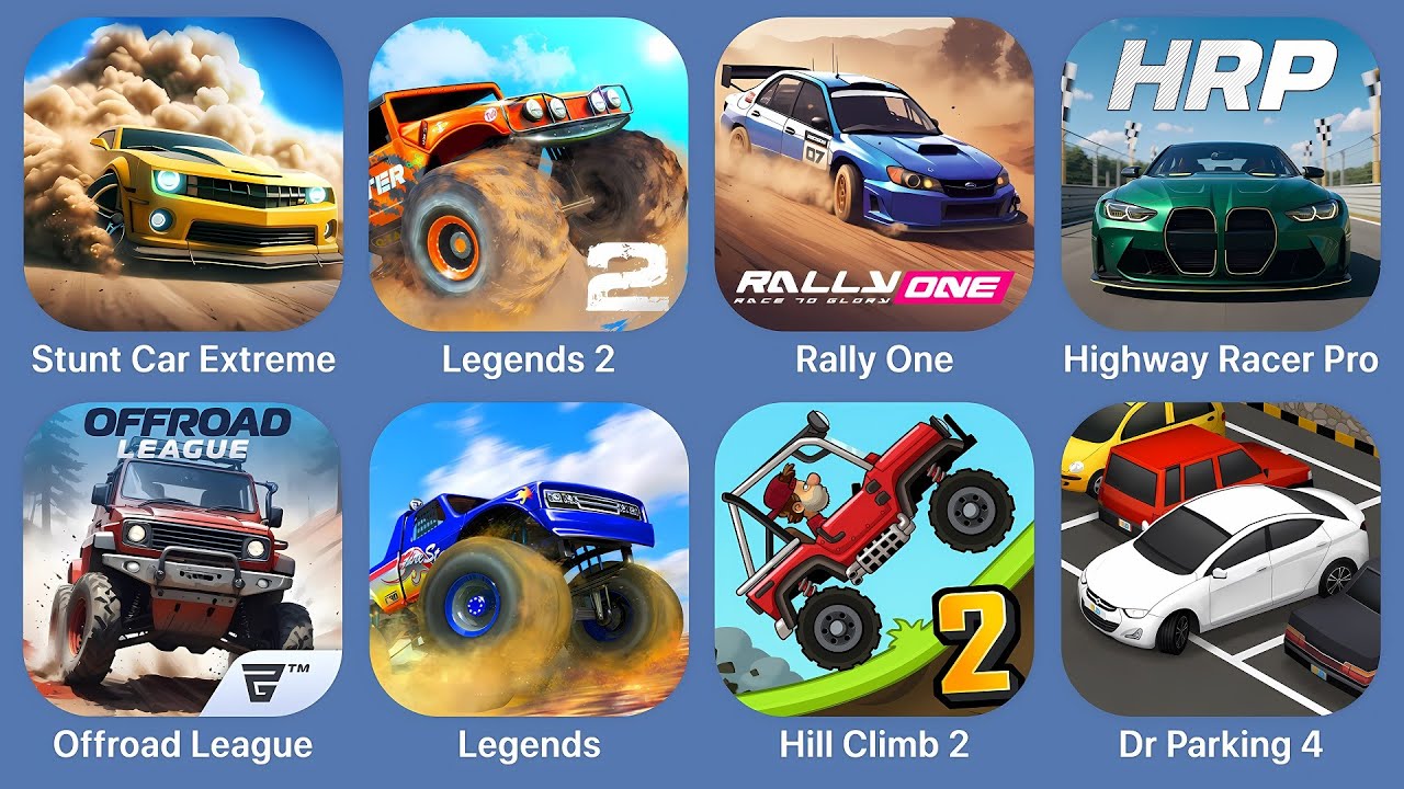 Stunt Car Extreme,Offroad Legends 2,Rally One,Highway Racer Pro,Offroad League,Offroad Legends,Hill