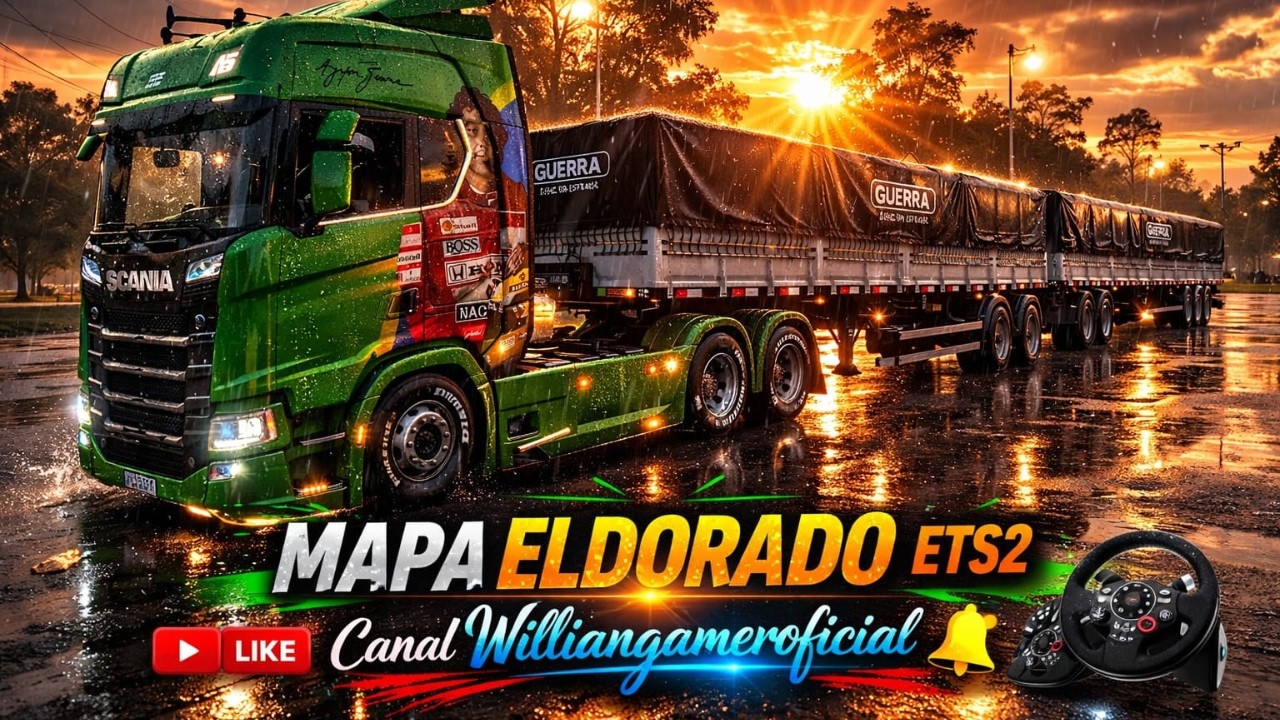 Euro Truck Simulator 2 AO VIVO – Mapa Eldorado com G29