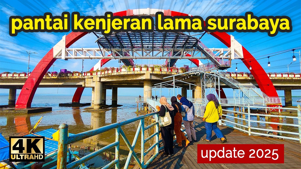 RAME BANGET‼️ Kondisi Terkini PANTAI KENJERAN LAMA SURABAYA (THP Kenjeran Sisi Selatan) 【4K】