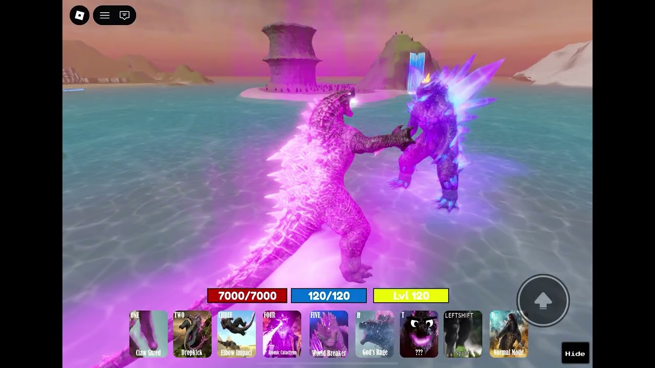 Godzilla vs spacegodzilla in supernova