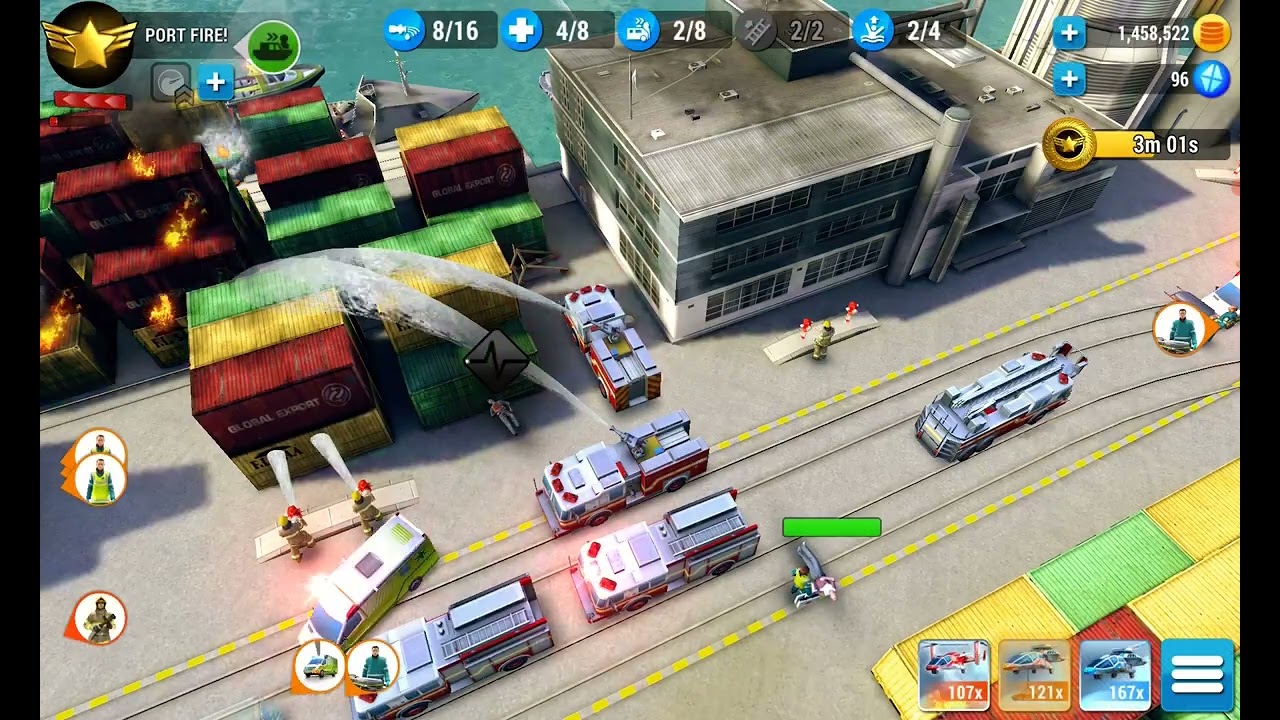 Emergency HQ, Hero Level 140, Elite responder mission #10, Port fire