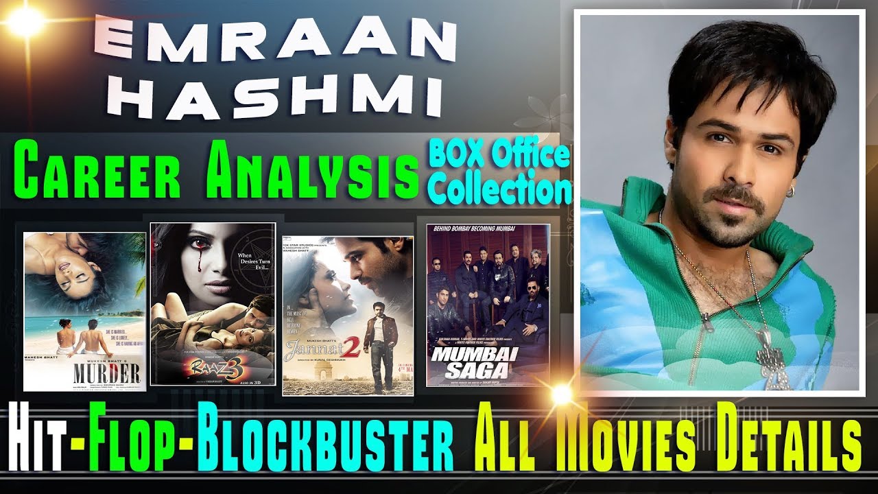 Emraan Hashmi Box Office Collection Analysis Hit and Flop Blockbuster All Movies List.