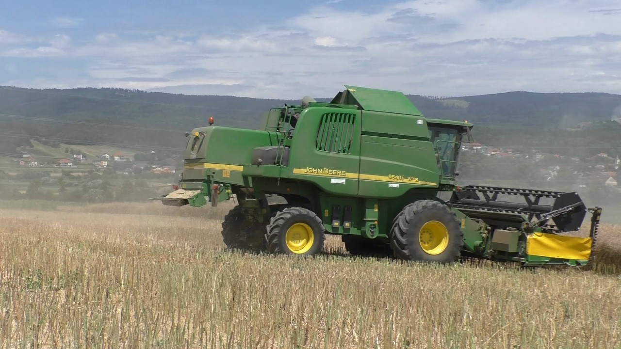 Giganten im Einsatz   Weizenernte XXXL  John Deere 9540 WTS Mähdrescher mit 6 Meter Schneidwerk beim