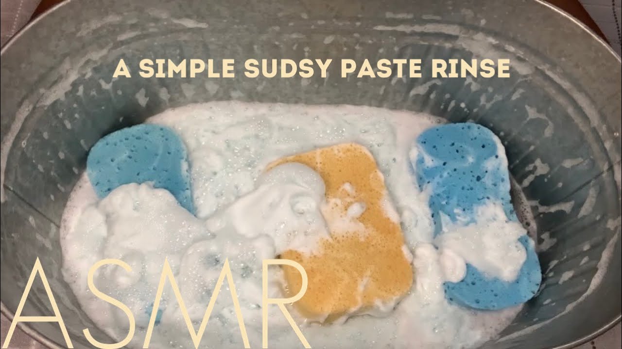 ASMR | A Simple Sudsy Paste Rinse 🛁